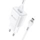 Εικόνα της Φορτιστής Lamtech USB-A QC3.0 18W με Καλώδιο USB-C 1m White LAM021998