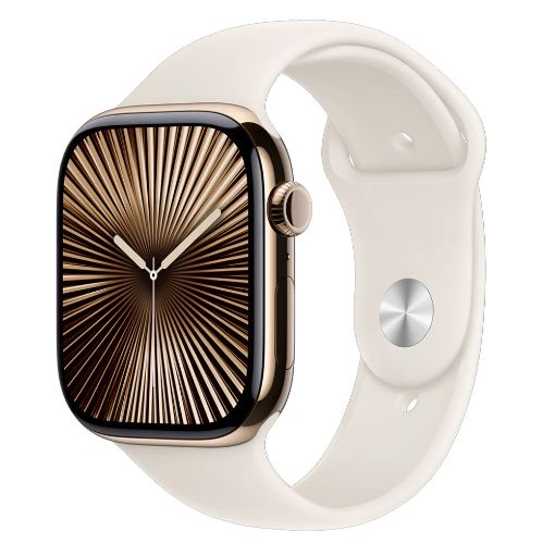 Εικόνα της Λουράκι Σιλικόνης Apple Sport Band 46mm S/M Starlight MXM63ZM/A