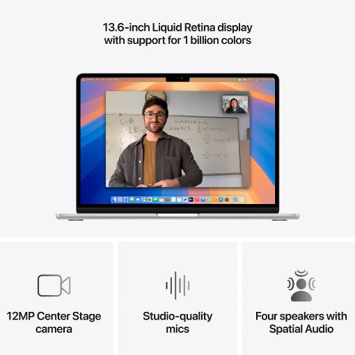 Εικόνα της Apple MacBook Air 13.6" Apple M4 16GB 256GB SSD 8-Core GPU Silver MW0W3GR/A