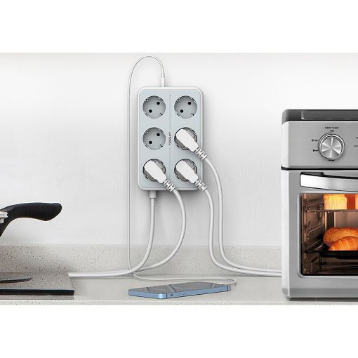 Εικόνα της Πολύπριζο Tessan 6 Θέσεων με 3x USB-A TS-303