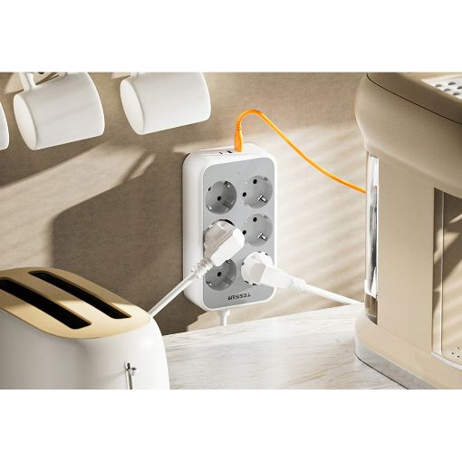 Εικόνα της Πολύπριζο Tessan 6 Θέσεων με 2x USB-A & 1x USB-C TS-PS02DE00