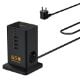 Εικόνα της Πολύπριζο Tessan 2 Θέσεων GaN 65W με 4x USB-A & 2x USB-C TS-FS02DE00
