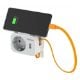 Εικόνα της Tessan Wall Socket 1 Θέσης με 1x USB-A & Καλώδιο USB-C 15cm TS-332-DE