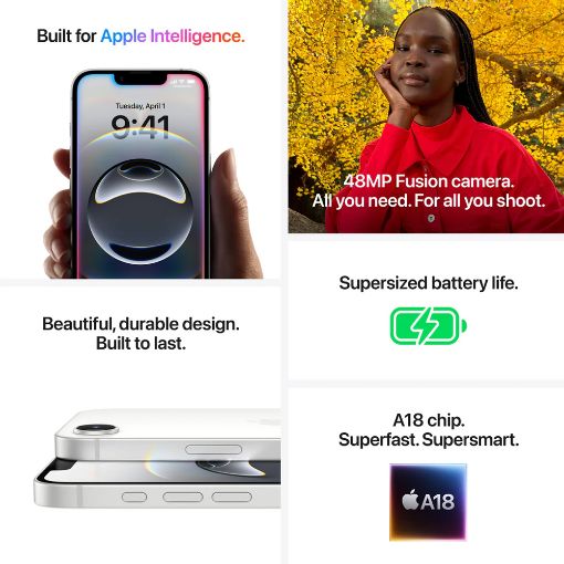 Εικόνα της Apple iPhone 16e 128GB White MD1R4QL/A