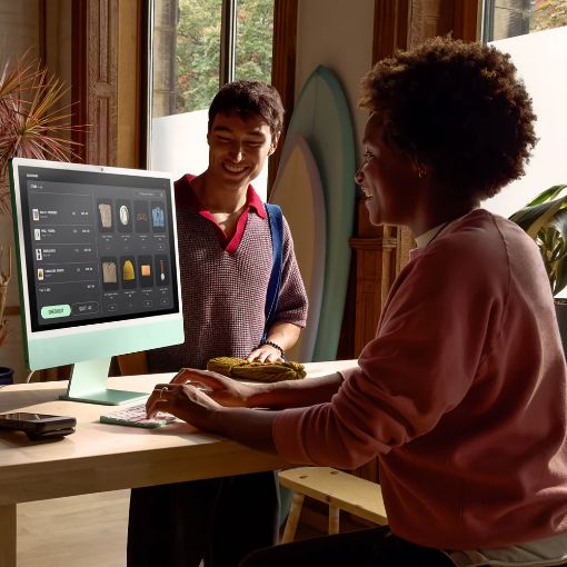 Εικόνα της Apple iMac 23.5" 2024 4.5K Apple M4 16GB 256GB SSD 10-Core GPU MacOS Silver MWUU3GR/A