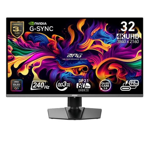 Εικόνα της Οθόνη MSI MPG 322URX 31.5" QD-OLED 4K 240Hz DisplayHDR True Black 400 Nvidia G-Sync