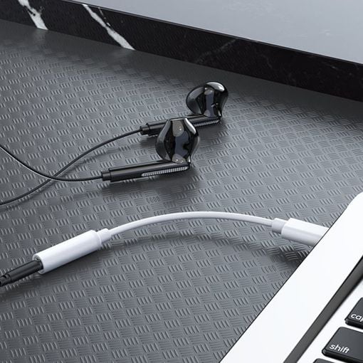 Εικόνα της Adapter Lamtech Lightning Male to 3.5mm Female White LAM063005