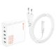 Εικόνα της Φορτιστής Lamtech 4x USB-A QC3.0 & USB-C PD GaN 65W White LAM113409