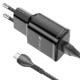 Εικόνα της Φορτιστής Lamtech USB-A QC3.0 18W με Καλώδιο Micro-USB 1m Black LAM021967