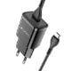 Εικόνα της Φορτιστής Lamtech USB-A QC3.0 18W με Καλώδιο Micro-USB 1m Black LAM021967