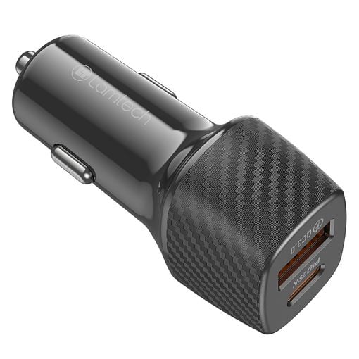 Εικόνα της Φορτιστής Αυτοκινήτου Lamtech USB-C PD 25W & USB-A QC 3.0 18W LAM023855