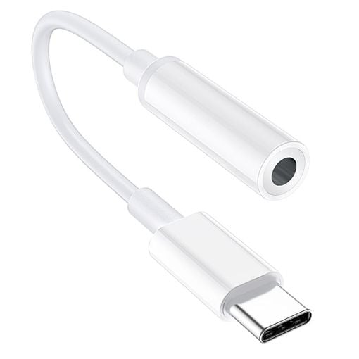 Εικόνα της Adapter Lamtech USB-C Male to 3.5mm Female White LAM023831