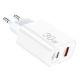 Εικόνα της Φορτιστής Lamtech USB-A QC3.0 & USB-C PD 30W White LAM023534