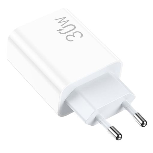 Εικόνα της Φορτιστής Lamtech USB-A QC3.0 & USB-C PD 30W White LAM023534