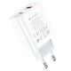 Εικόνα της Φορτιστής Lamtech USB-A QC3.0 & USB-C PD 30W White LAM023534