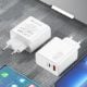 Εικόνα της Φορτιστής Lamtech USB-A QC3.0 & USB-C PD 45W White LAM023541
