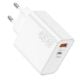 Εικόνα της Φορτιστής Lamtech USB-A QC3.0 & USB-C PD 45W White LAM023541