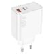 Εικόνα της Φορτιστής Lamtech USB-A QC3.0 & USB-C PD 45W White LAM023541