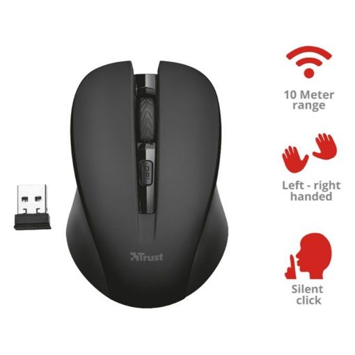Εικόνα της Ποντίκι Trust Mydo Silent Wireless Black 25084
