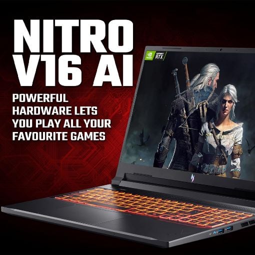 Εικόνα της Laptop Acer Nitro V16 AI ANV16-42-R9E4 16" AMD Ryzen 7-260 32GB 1TB RTX 5070 8GB Win11 Home NH.QYYET.004
