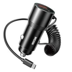 Εικόνα της Φορτιστής Αυτοκινήτου WK USB-A/USB-C & Built-In USB-C Cable 66W Black WP-C51