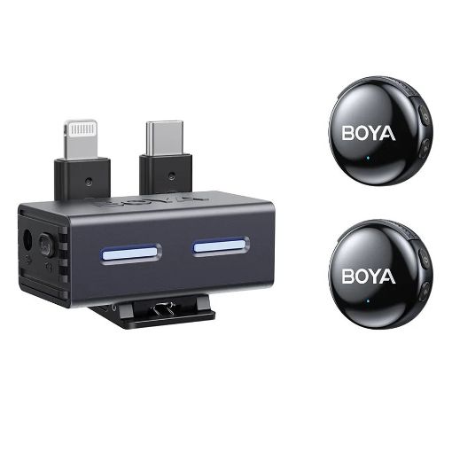 Εικόνα της Boya Boyalink 3 USB-C/ Lightning/ 3.5mm TRS with RX & 2x TX & Charging Case Black