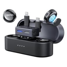 Εικόνα της Boya Boyalink 3 USB-C/ Lightning/ 3.5mm TRS with RX & 2x TX & Charging Case Black