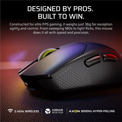 Εικόνα της Ποντίκι Corsair Sabre v2 Pro Ultralight Black CH-931G000-WW