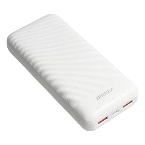 Εικόνα της Power Bank Veger L20S 20000mAh Dual USB-A 20W White W2039PD