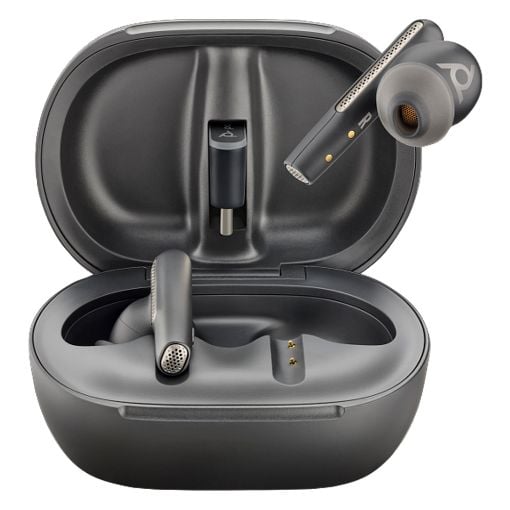 Εικόνα της Earbuds Poly Voyager Free 60+ UC + BT700 USB-C Adapter + Touchscreen Charge Case Carbon Black 7Y8G4AA