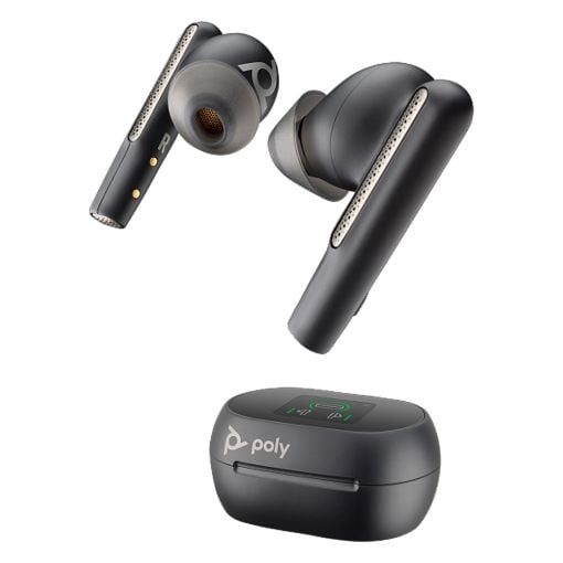 Εικόνα της Earbuds Poly Voyager Free 60+ UC M + BT700 USB-C Adapter + Touchscreen Charge Case Carbon Black 7Y8H0AA