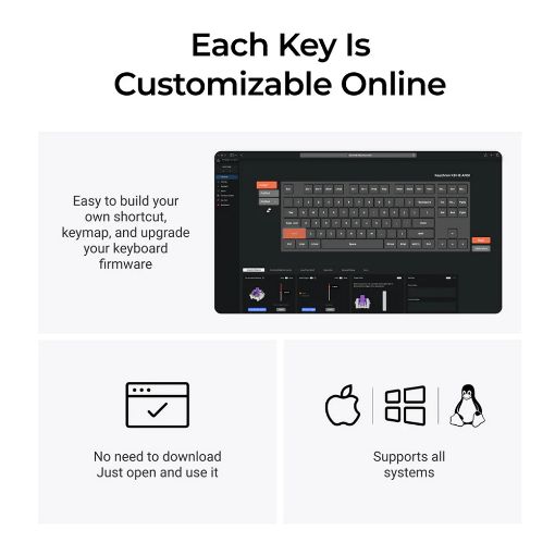 Εικόνα της Πληκτρολόγιο Keychron K8 HE 80% Wireless RGB Hot-Swappable Magnetic Nebula Switches (US) Special Edition Black K8H-F1
