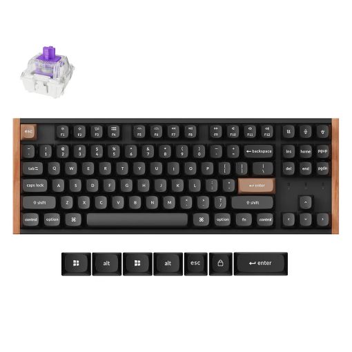 Εικόνα της Πληκτρολόγιο Keychron K8 HE 80% Wireless RGB Hot-Swappable Magnetic Nebula Switches (US) Special Edition Black K8H-F1