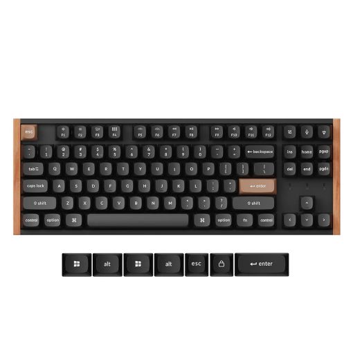 Εικόνα της Πληκτρολόγιο Keychron K8 HE 80% Wireless RGB Hot-Swappable Magnetic Nebula Switches (US) Special Edition Black K8H-F1