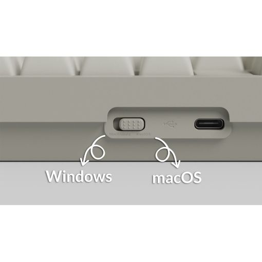 Εικόνα της Πληκτρολόγιο Keychron C2 Pro 8K QMK Full Hot-Swappable RGB Super Brown Switches (US) Retro C2PX-M3