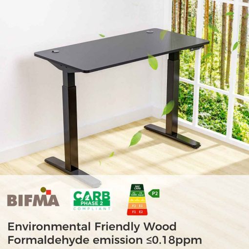 Εικόνα της Eureka Ergonomic Γραφείο 120 x 60 x 75-122 cm με Μεταλλικά Πόδια & Ρυθμιζόμενο Ύψος ERK-EHD-4801-B-V1