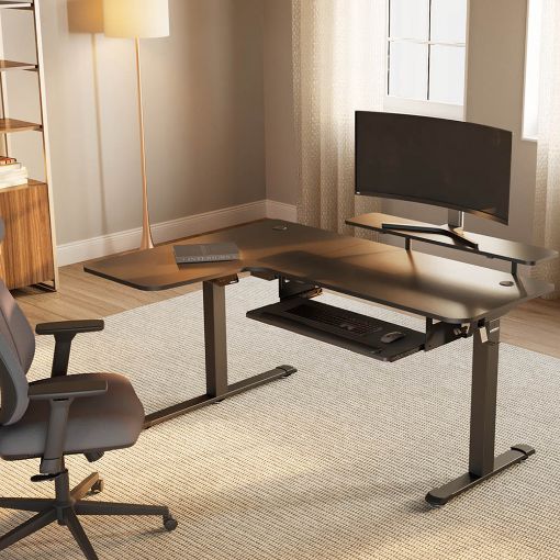 Εικόνα της Gaming Desk Eureka Ergonomic L60L 60" Carbon Coating Black ERK-L60L-B-PRO-V1-EU