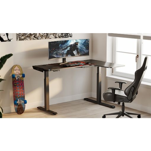 Εικόνα της Gaming Desk Eureka Ergonomic L60R 60" Carbon Coating Black ERK-EGD-L60R-B-US