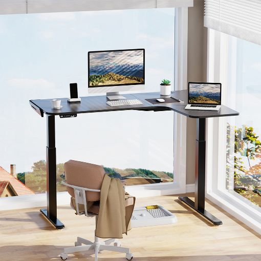 Εικόνα της Gaming Desk Eureka Ergonomic L60R 60" Carbon Coating Black ERK-EGD-L60R-B-US