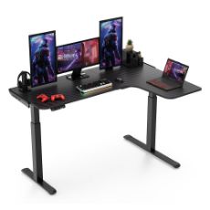 Εικόνα της Gaming Desk Eureka Ergonomic L60R 60" Carbon Coating Black ERK-EGD-L60R-B-US