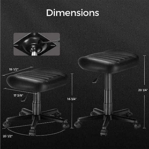 Εικόνα της Office Stool Eureka Ergonomic Black AR21-B