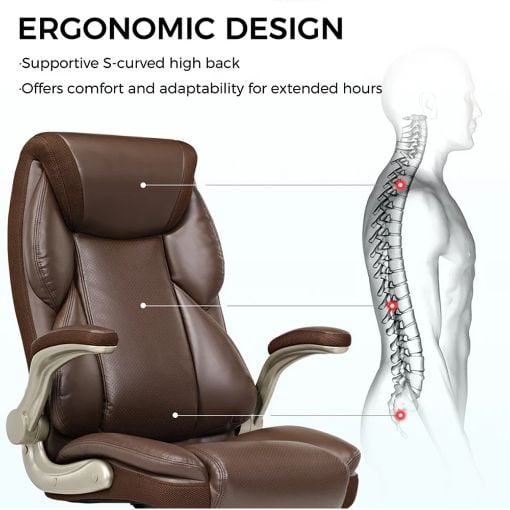 Εικόνα της Καρέκλα Γραφείου Eureka Ergonomic Galene Brown ERK-OC11-BR