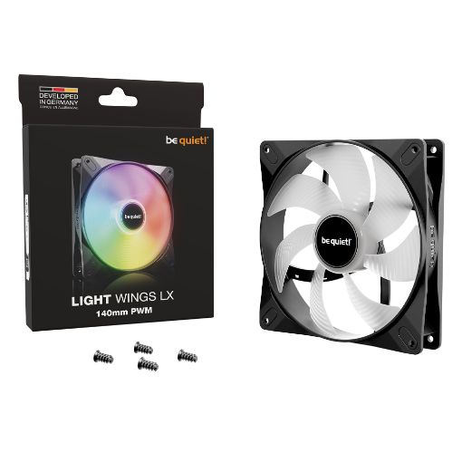 Εικόνα της Case Fan Be Quiet! Light Wings LX 140mm ARGB PWM Black BL126