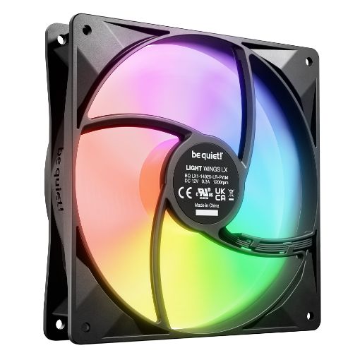 Εικόνα της Case Fan Be Quiet! Light Wings LX 140mm ARGB PWM Black BL126