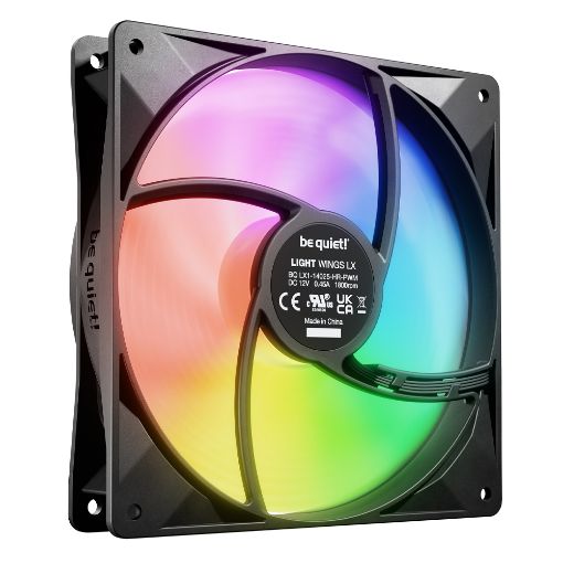 Εικόνα της Case Fan Be Quiet! Light Wings LX 140mm ARGB PWM High-Speed Black BL129