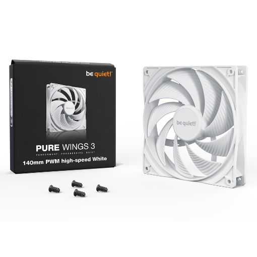 Εικόνα της Case Fan Be Quiet! Pure Wings 3 140mm PWM High-Speed White BL113