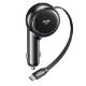 Εικόνα της Φορτιστής Αυτοκινήτου WK USB-C & Built-In USB-C Cable 60W Black WP-C50