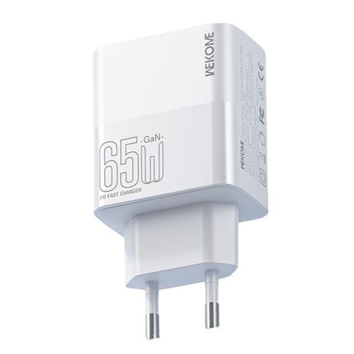 Εικόνα της Φορτιστής WK USB-A & 2x USB-C PD GaN 65W White WP-U66
