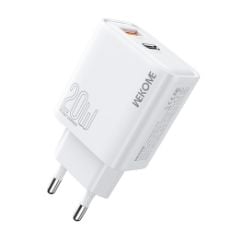 Εικόνα της Φορτιστής WK USB-A & USB-C PD 20W White WP-U60