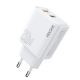 Εικόνα της Φορτιστής WK USB-A & USB-C PD 20W White WP-U60